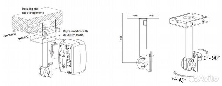 Потолочное крепление для мониторов Genelec 8000-43