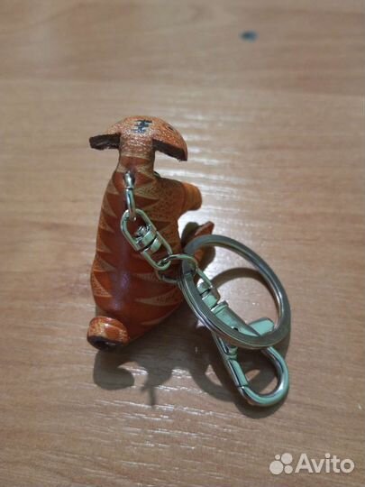 Брелок из кожи, тигр