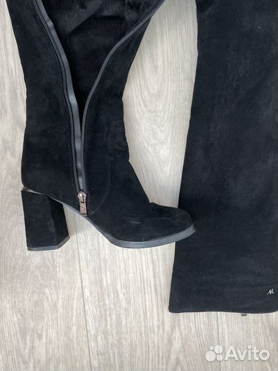 Сапоги женские демисезонные 36 размер, экозамша