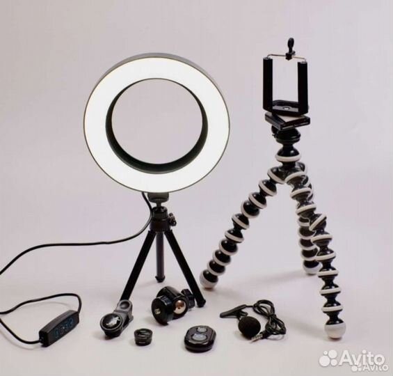 Набор юного блогера, с кольцевой лампой