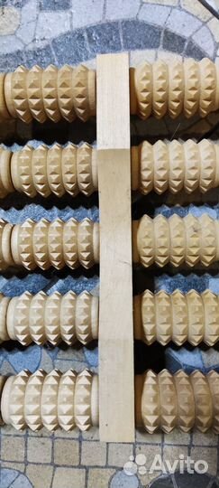 Массажер деревянный с роликами