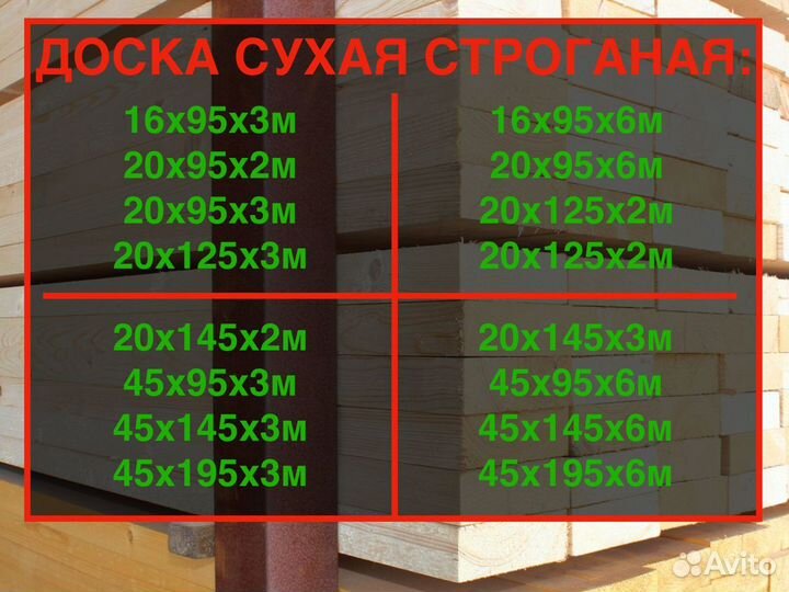 Доска сухая 20х125х3000, ав. От 1 шт