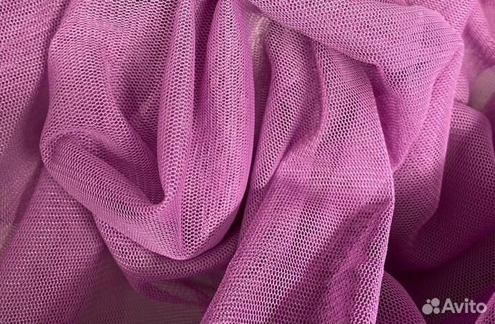 Ткань Сетка мягкая 2 цвета Лиловый и Серый