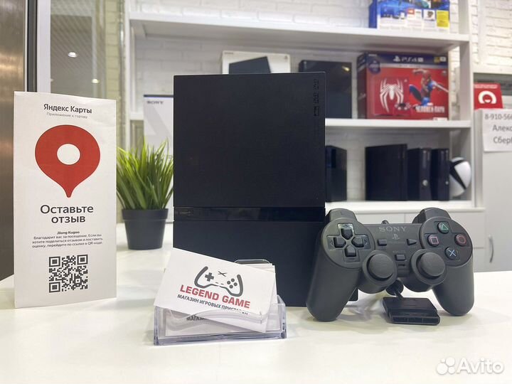 Sony PS2 Slim +карта и диск