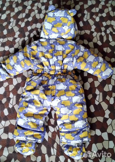 Детский зимний комбинезон на 1-1,5 года