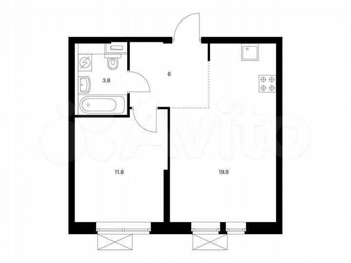 1-к. квартира, 41,5 м², 32/33 эт.