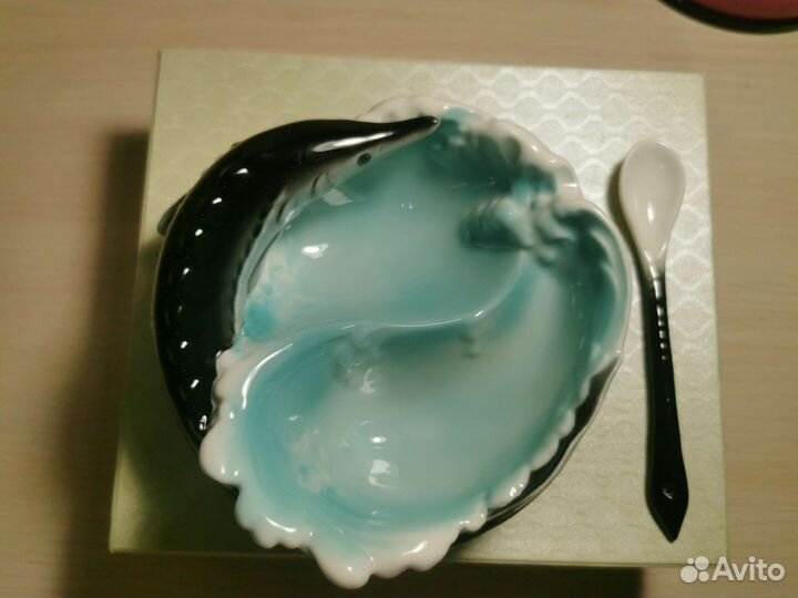 Икорница с ложечкой фарфор Milleroy House