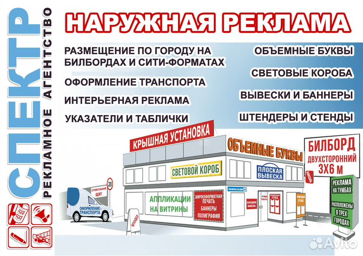 Наружная реклама (Изготовление/Монтаж/Ремонт)