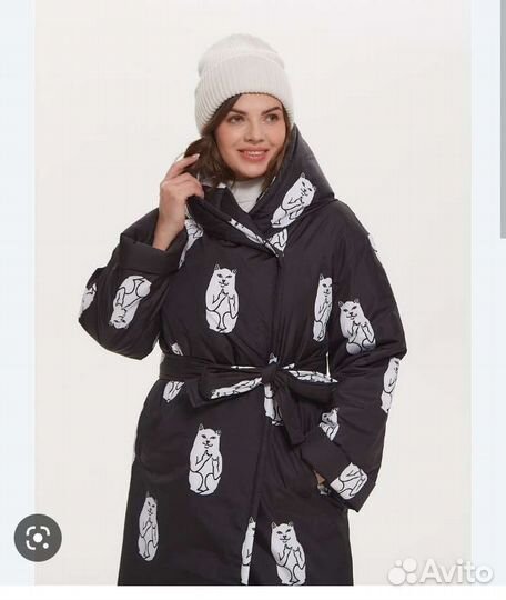 Пуховик кимоно