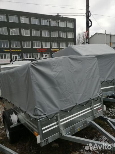 Прицеп спутник Expert 2,5х1,3х1,0м с тентом 70см