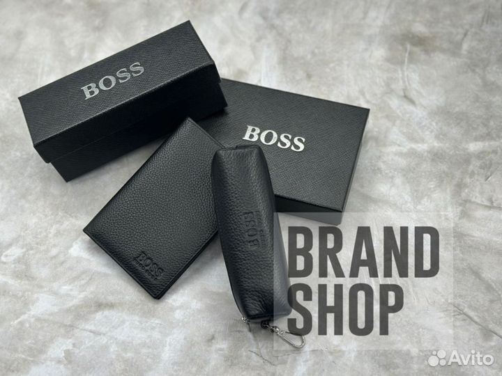 Подарочный набор Boss обложка и ключница