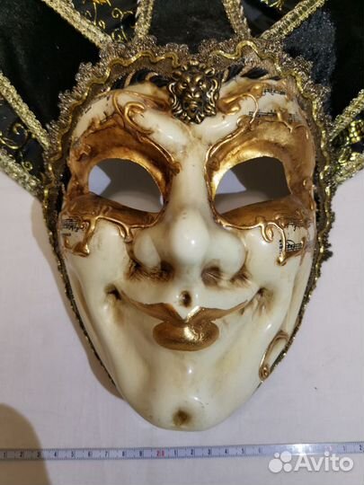 Венецианская маска Джокера карнавальная папье-маше