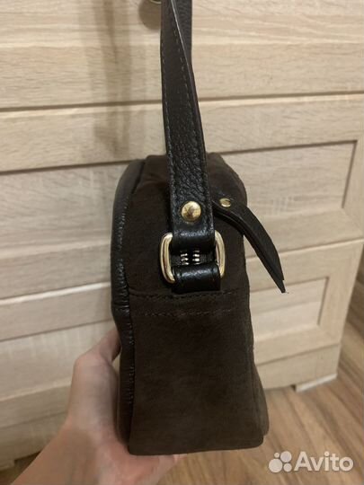 Сумка женская коричневая кросс-боди