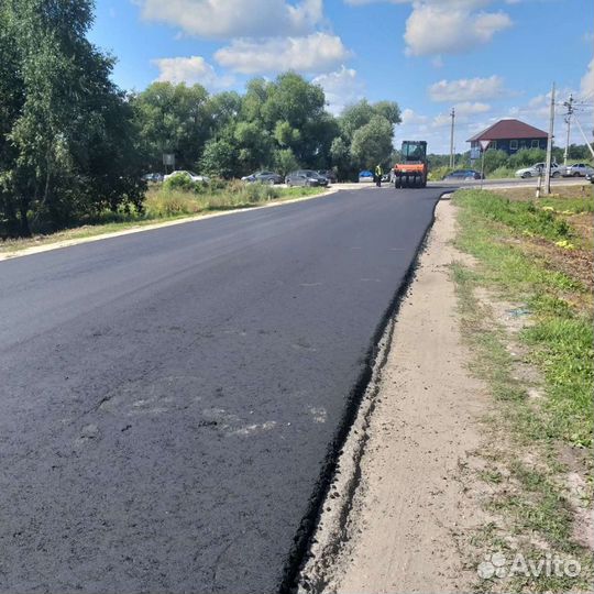 Укладка асфальтовой крошки