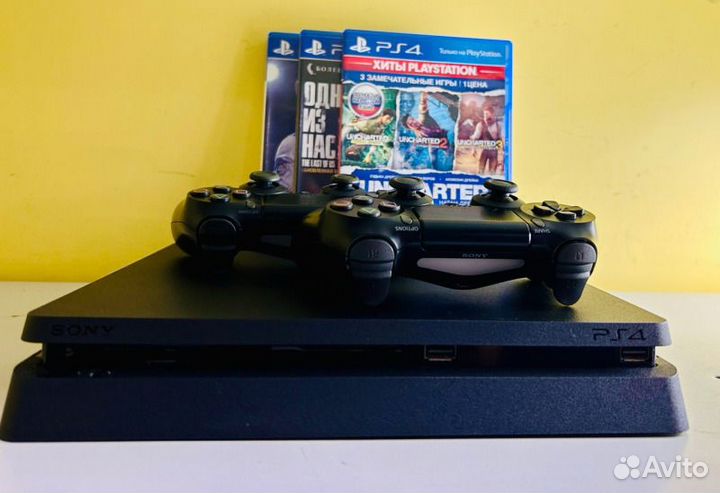 Игровая консоль PlayStation 4 Slim 2216A 500Gb(дж,кабели,диски)