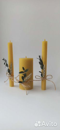 Свечи из вощины/свечи на свадьбу/семейный очан