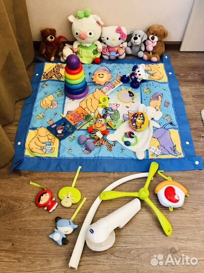 Игрушки развивающие+Мобиль для малыша пакет