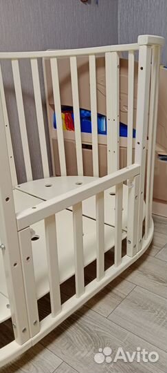 Детская кровать трансформер овальная