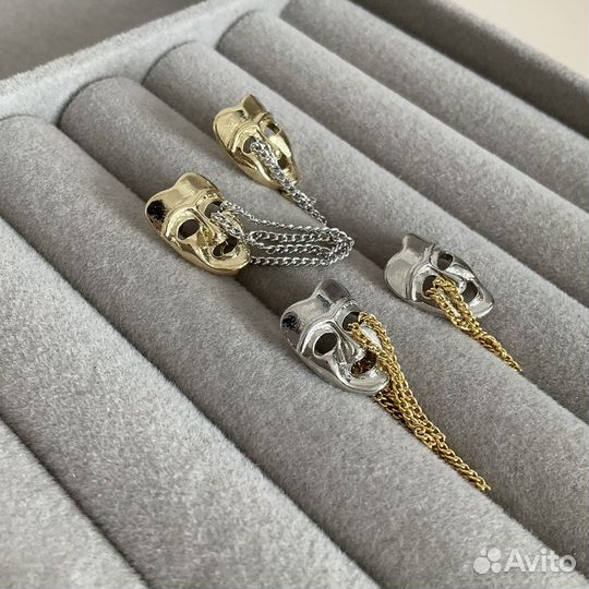 Серьги маска театр