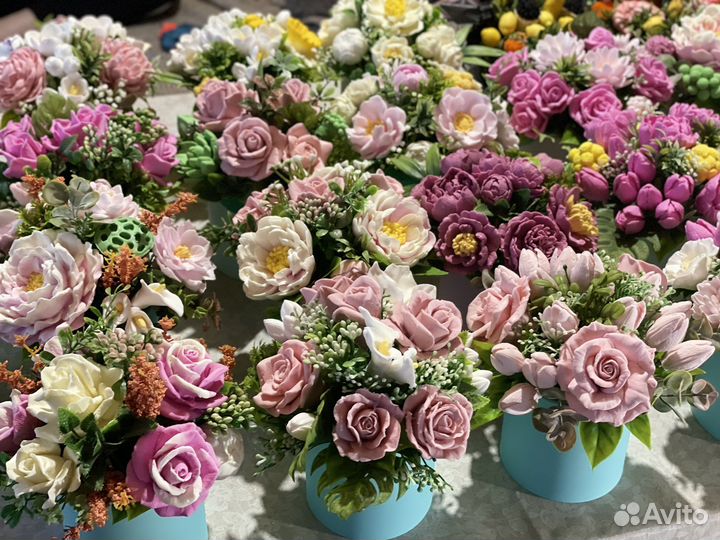 Букет цветов из мыла