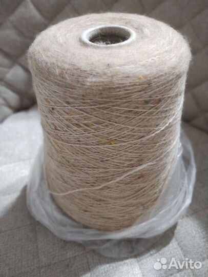 Пряжа для вязания на бобине Италия лен хлопок
