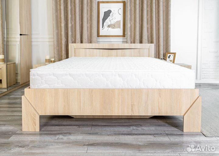 Кровать двухспальная 160х200 светлая