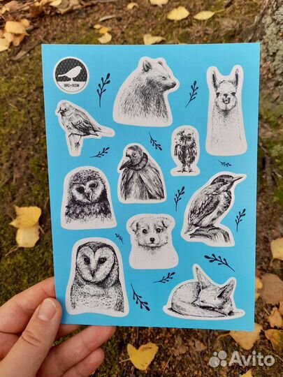 Наклейки стикеры виниловые, гарри поттер/звери