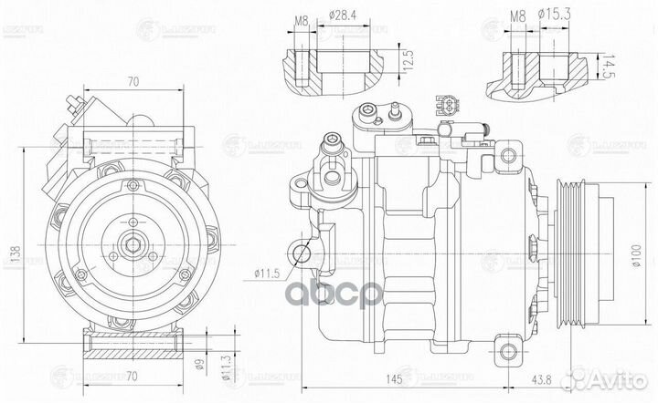 Компрессор кондиционера BMW E60/61 lcac 2660 luzar