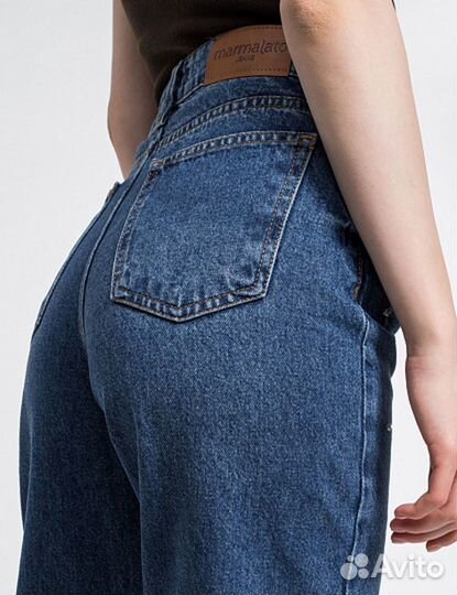 Джинсы Mom fit со стразами Marmalato