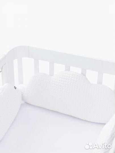 Бортики в кроватку happy baby облака