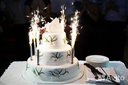 Свечи фонтаны для торта 6 шт