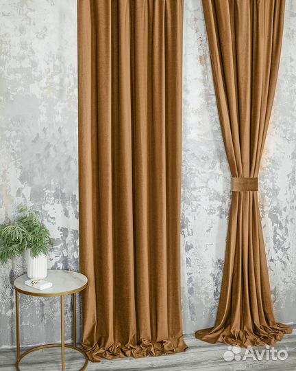 Комплект штор бархат Беллиссимо Тоффи