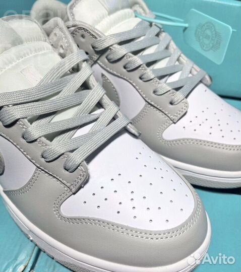 Кроссовки nike dunk low grey fog