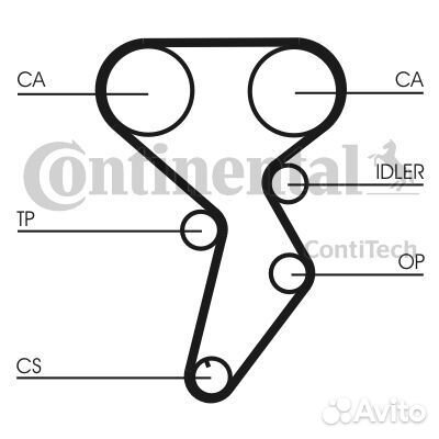 Комплект ремня грм fiat doblo/multipla 99- 1.6