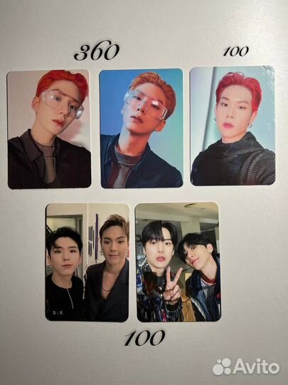 Официальные карты monsta x, twice, nct