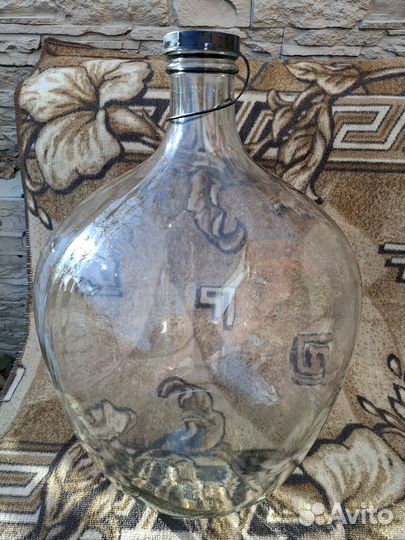 Бутыль стеклянная 50 литров
