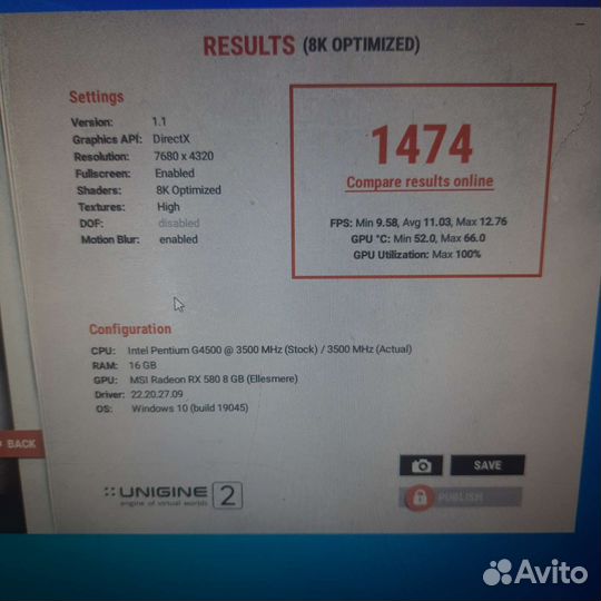 Видеокарта rx580 8gb msi