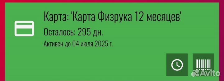 Абонемент Физрук Эволюция