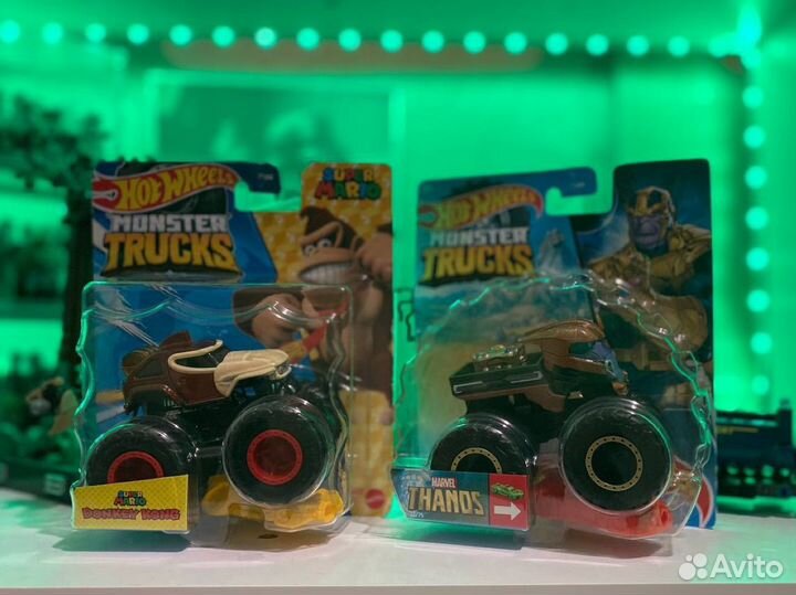 Hot Wheels Monster Trucks Marvel, Super Mario