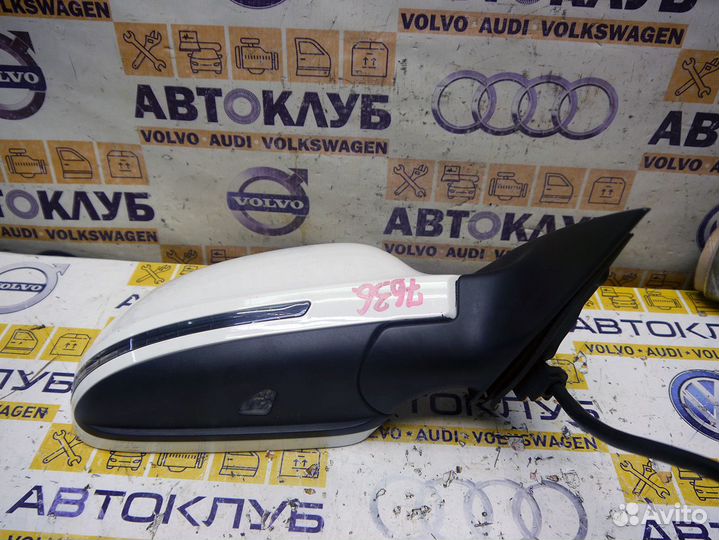 Зеркало правое Ауди A6 C6 А6 С6 белое Рест