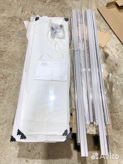 Стеклянная перегородка для ванной 700х1400