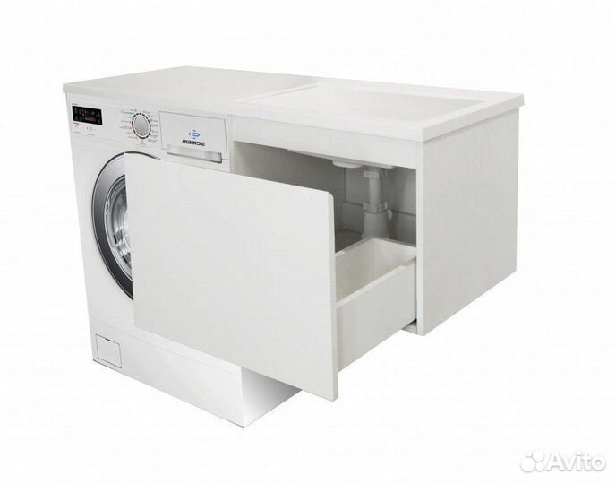 Тумба с раковиной над стиральной машиной