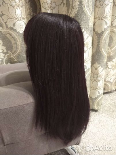 Парик из натуральных волос с имитацией кожи головы