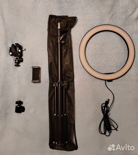 Кольцевая лампа для селфи 26см