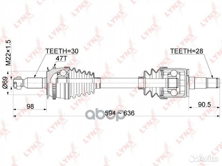 CD-1085A Привод в сборе lynxauto CD-1085A lynxauto