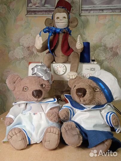 Медведи, обезьяна, Кот. Ручная работа