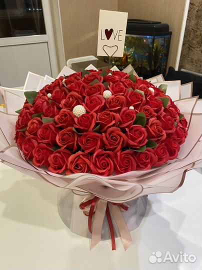 Мыльные розы, мыльные букеты, мыльные цветы