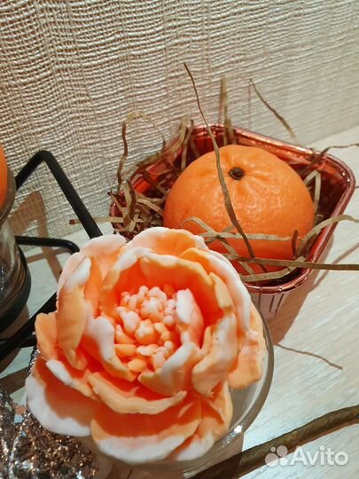 Мыло ручной работы апельсин новогодний подарок