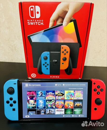 Ппрошитая Nintendo Switch Oled + Множество Игр