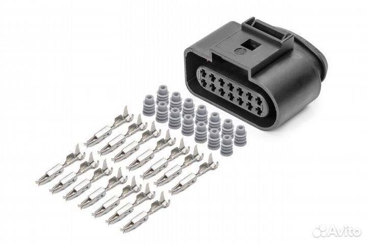 Разъем 6x0973717 14-ти контактный форсунок на эбу